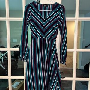 Lulu's Multicolor Striped Long Sleeve Dress